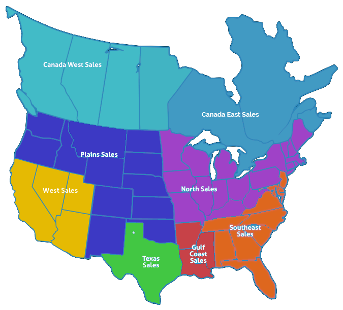 North American Sales Regions